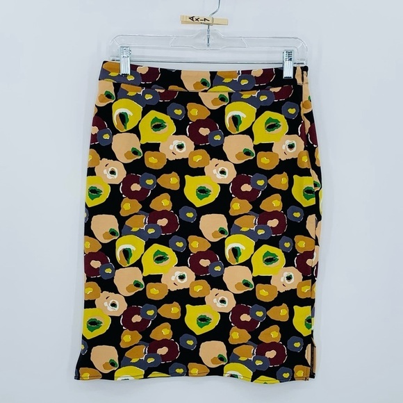ModCloth Abstract Floral Multicolor Midi Skirt - Picture 2 of 9